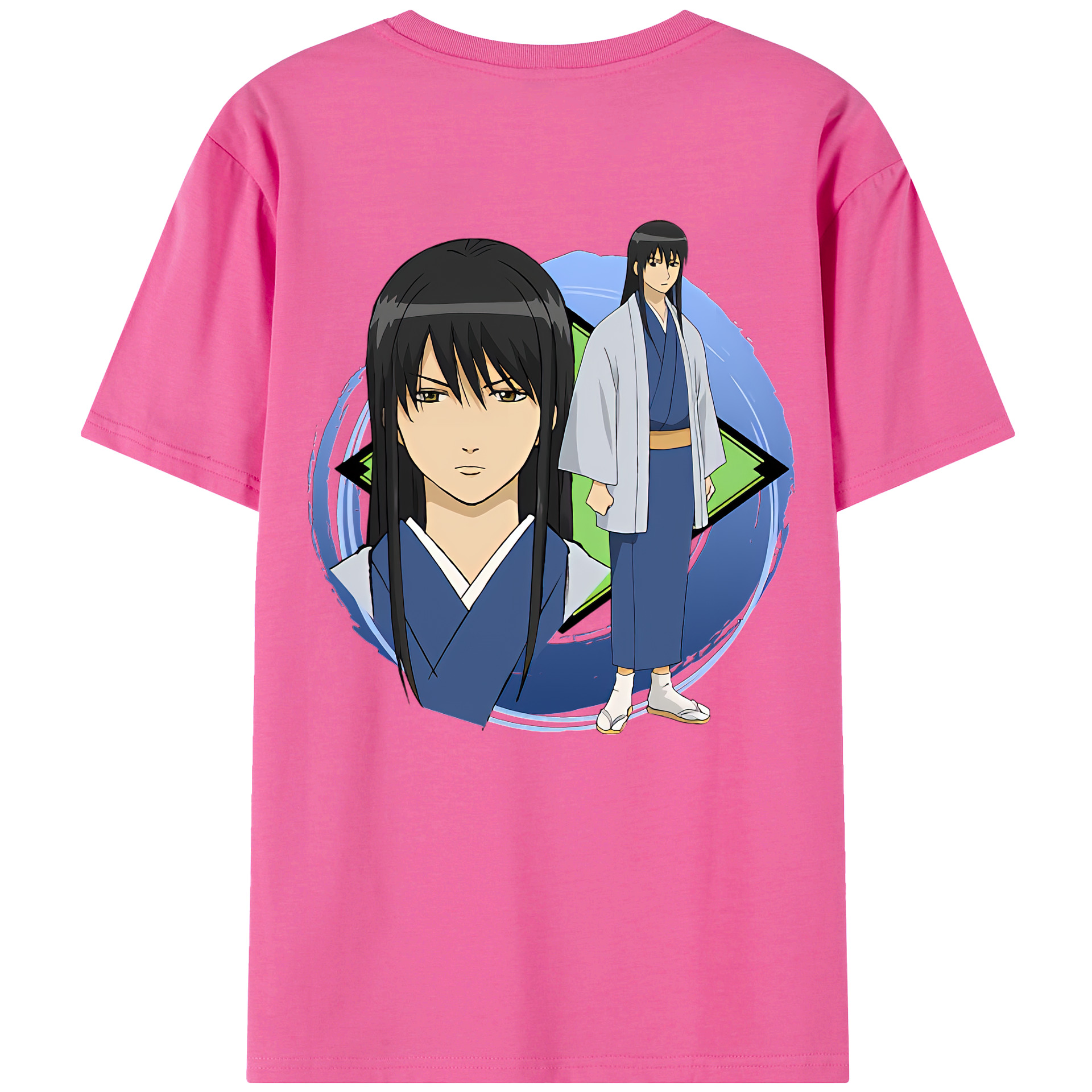（画像用） ぎんたま 坂田銀時（さかたぎんとき） 神楽 志村新八（しむら しんぱち） GINTAMA Sakata Gintoki Kagura Shimura Shinpachi レディース半袖Tシャツ(バックプリント)